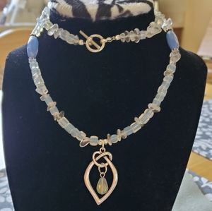Handcrafted 28 inch Opalite beaded Necklace